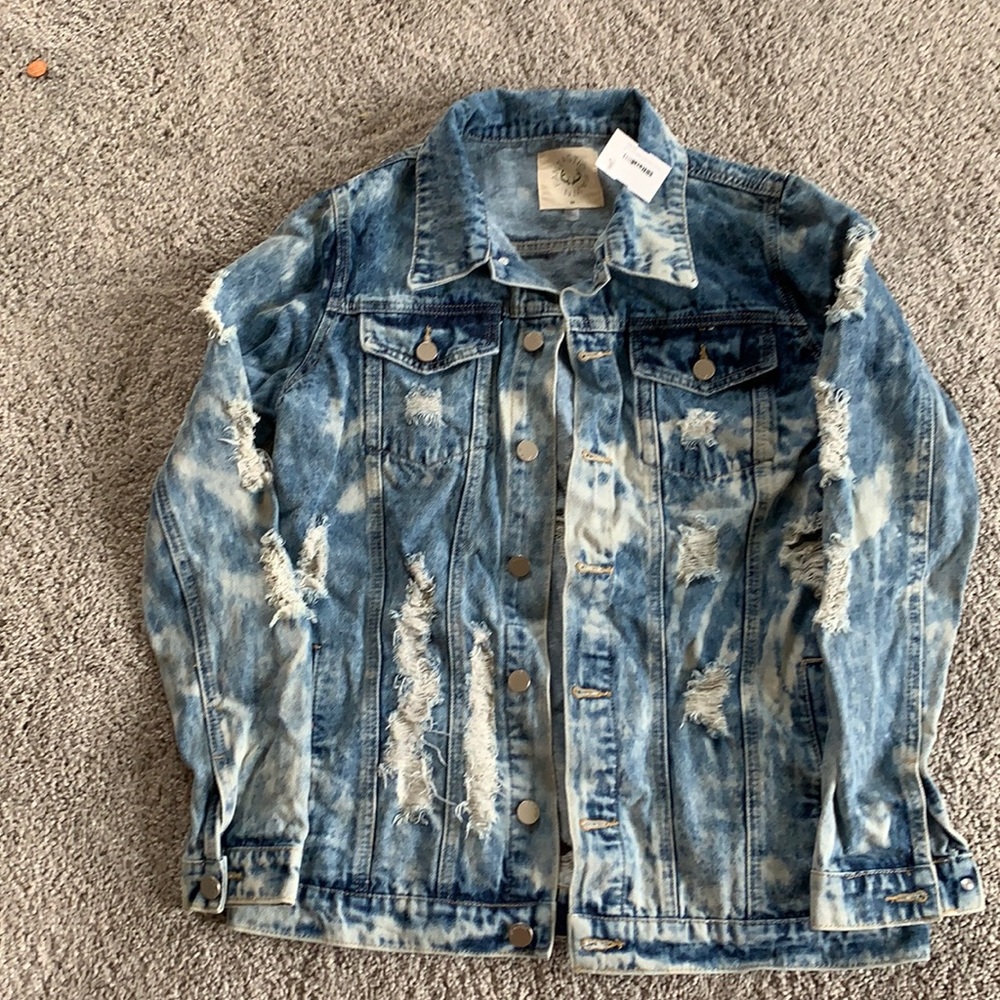 Fantastic Fawn Acid Denim-Washed Jacket
